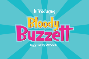 Bloody Buzzett: A Playful Display Font for Crafters & Makers