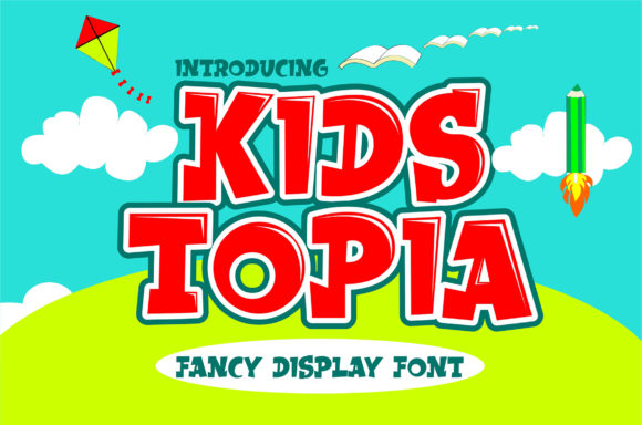 Kidstopia: A Playful Display Font for Bright Brand Identities