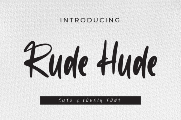 Rude Hude: A Bold Handwritten Font for Dynamic Web Design
