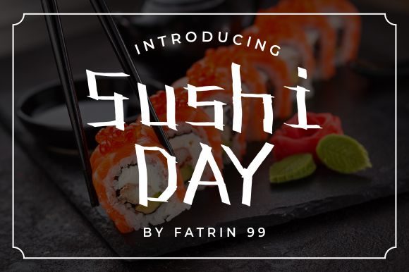 Sushi Day: A Fresh Display Font for Business Branding